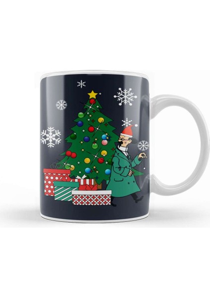 Professor Calculus Around The Christmas Tree Tintin Kupa Bardak Porselen
