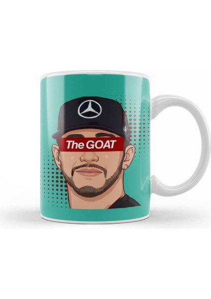Lewis Hamilton Goat Kupa Bardak Porselen