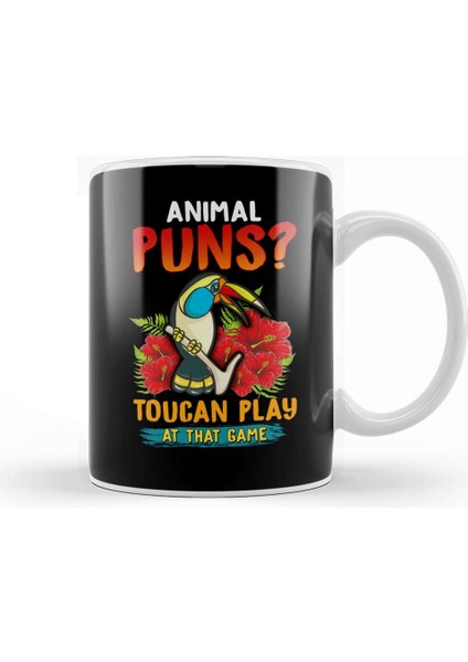 Animal Puns Toucan Play At That Game Funny Pun Kupa Bardak Porselen