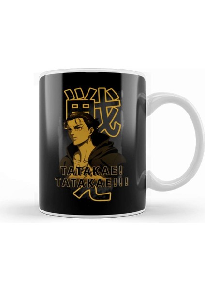 Eren Tatakae Eren Jaeger Kupa Bardak Porselen