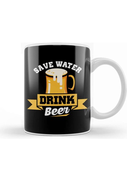 Save Water Drink Beer Funny Beer Drinking Pun Joke Kupa Bardak Porselen