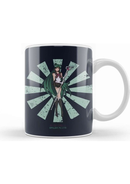 Sailor Moon Pluto Retro Japanese Kupa Bardak Porselen