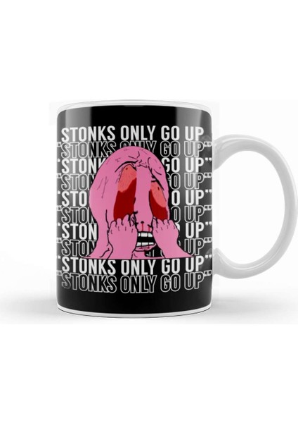 Stonks Only Go Up Kupa Bardak Porselen