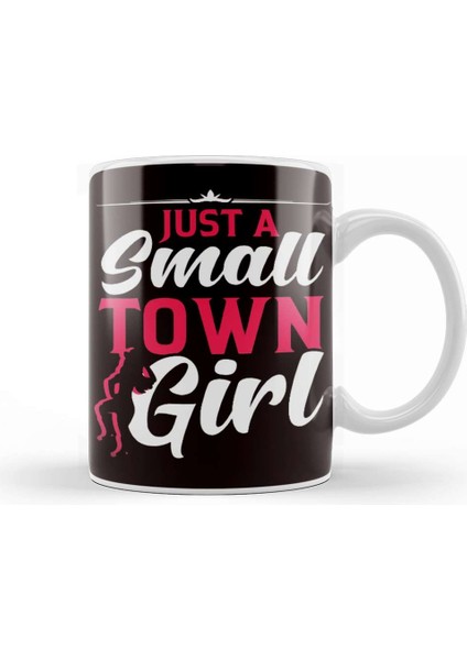 Girl Town Small Cowgirl Western Country Music Line Dancing Kupa Bardak Porselen