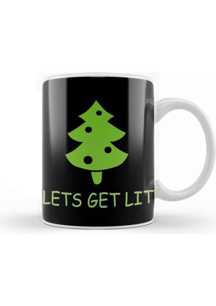 Yılbaşı Yeni Yıl Konseptlilets Get Lit Ugly Sweater Kupa Bardak Porselen