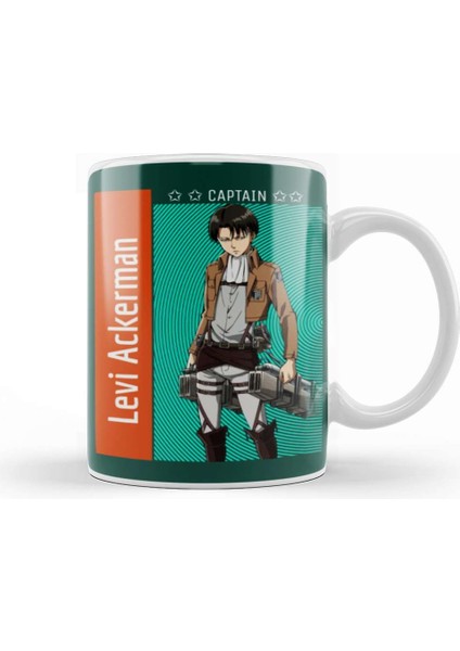 Attack On Titan Levi Ackerman 01 Kupa Bardak Porselen