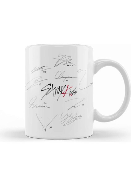 Stray Kids Logo Signatures Kupa Bardak Porselen