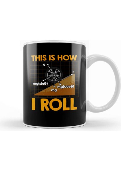 This Is How I Roll Physics Pun Funny Science Kupa Bardak Porselen