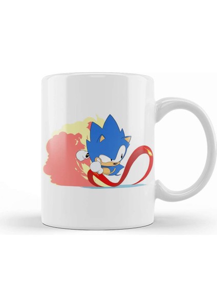 Gotta Go Fast Sonic The Hedgehog Kupa Bardak Porselen
