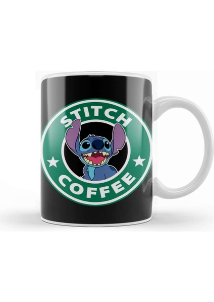 Stitch Coffee 01 Kupa Bardak Porselen
