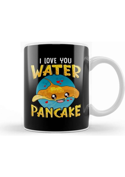 I Love You Water Pancake Adorable Stingray Pun Kupa Bardak Porselen