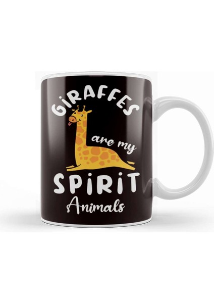 Giraffe My Spirit Animal Wildlife Wilderness African Safari Kupa Bardak Porselen