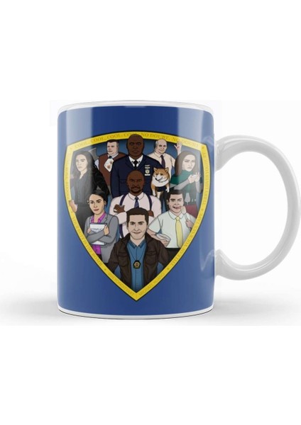 Brooklyn Nine Nine Art The Cast Kupa Bardak Porselen