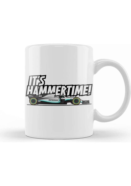 Baskı Dükkanı Lewis Hamilton It's Hammer Time Kupa Bardak Porselen