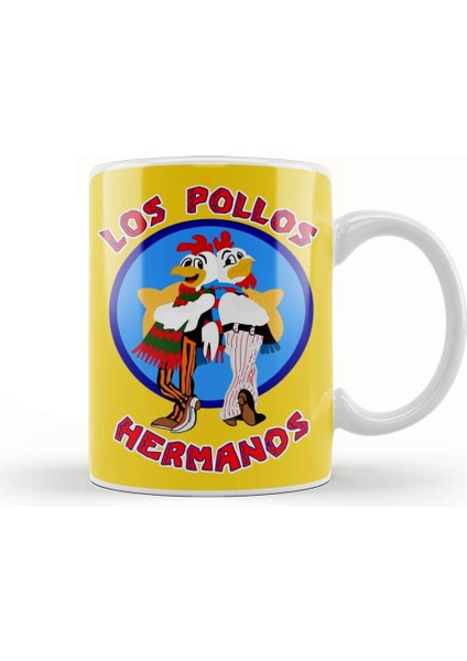 Los Pollos Hermanos Logo From Breaking Bad Kupa Bardak Porselen