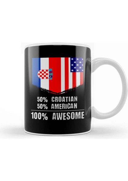 50% Cuban 50% American 100% Awesome Immigrant Kupa Bardak Porselen
