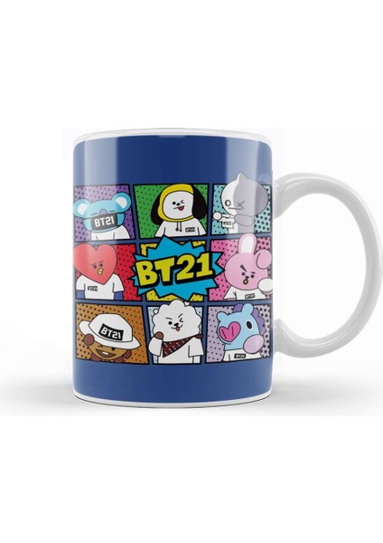 Bts BT21 01 Kupa Bardak Porselen