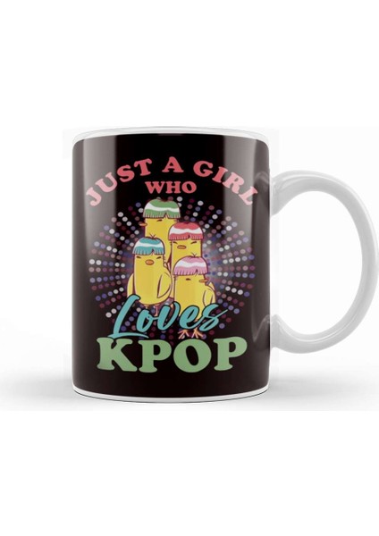Girl Who Loves Korean Pop Music K-Pop Korea Birds Singers Kupa Bardak Porselen