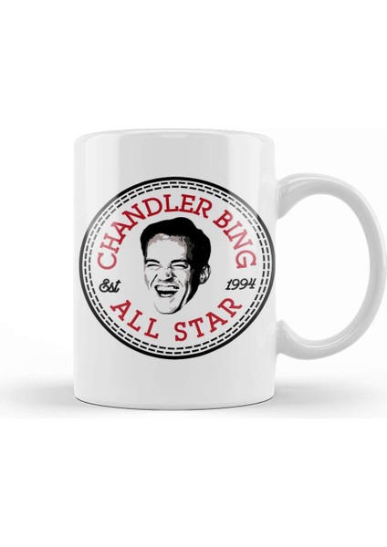 Chandler Bing Friends All Star Converse Logo Kupa Bardak Porselen