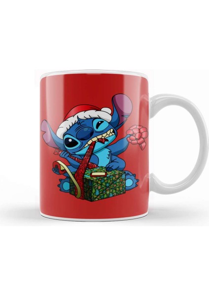 Stitch X'mas Kupa Bardak Porselen
