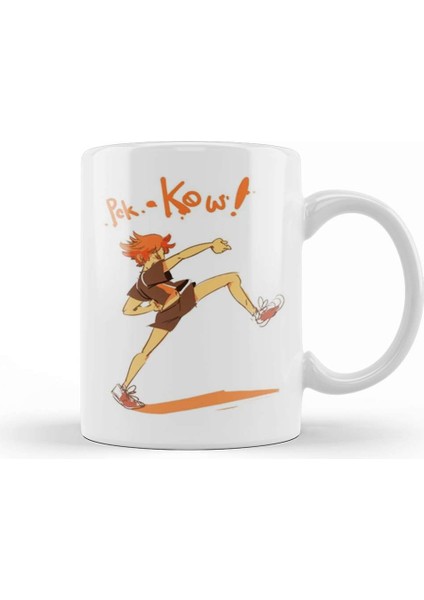 Anime Haikyuu Shōyō Hinata Chibi Pegatina Kupa Bardak Porselen