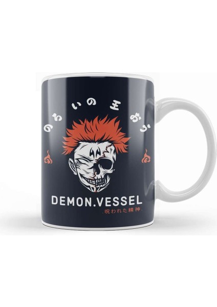 Sukuna Jujutsu Kaisen Cursed Demon Vessel Kupa Bardak Porselen