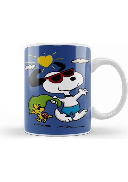 Summer Snoopy 01 Kupa Bardak Porselen