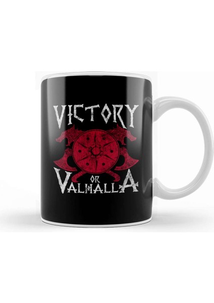 Victory Or Valhalla Norse Mythology Warrior Viking Kupa Bardak Porselen