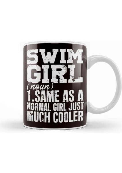 Swim Girl Definition Swimmer Water Sport Swimming Instructor Kupa Bardak Porselen