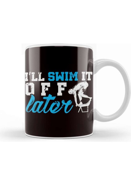 Swimmer Swim Swimming Pool Indoor Freestyle Water Sports Kupa Bardak Porselen