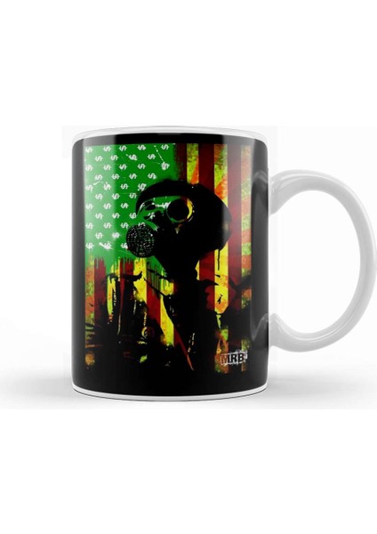 Gas Mask Series - American Greed Kupa Bardak Porselen