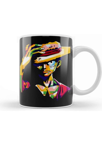 Monkey D Luffy Kupa Bardak Porselen