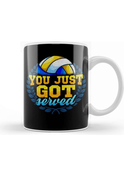You Just Got Served Volleyball Player Serve Pun Kupa Bardak Porselen