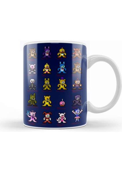 8 Bit Fnaf World Five Nights At Freddys 01 Kupa Bardak Porselen