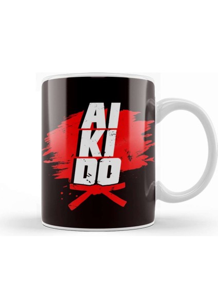 Aikido Master Fighter Martial Arts Fight Coach Self Defense Kupa Bardak Porselen