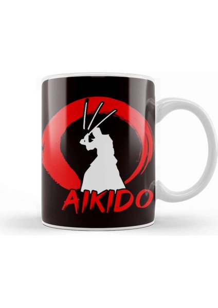 Aikido Master Fighter Martial Arts Fight Self Defense Coach Kupa Bardak Porselen