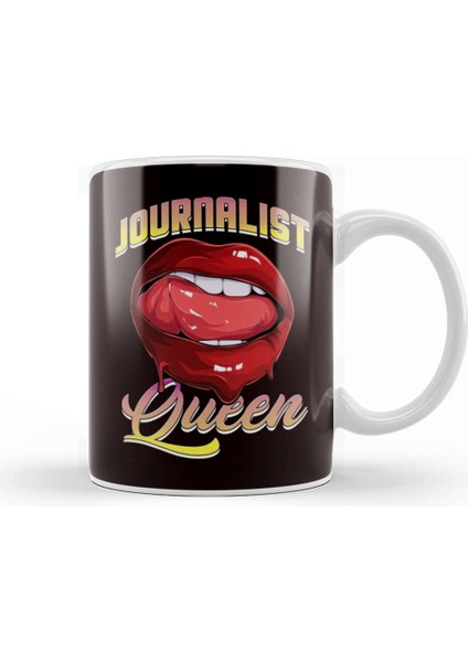 Journalist Queen Journalism Interview Writer Author Reporter Kupa Bardak Porselen