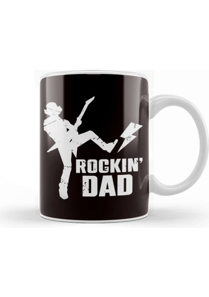 Rocking Dad Heavy Metal Daddy Papa Father Stepdad Husband Kupa Bardak Porselen
