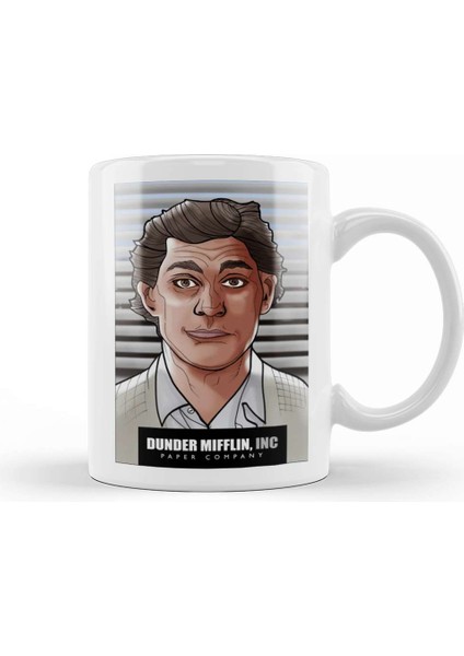 Jim Halpert Dunder Mifflin Kupa Bardak Porselen
