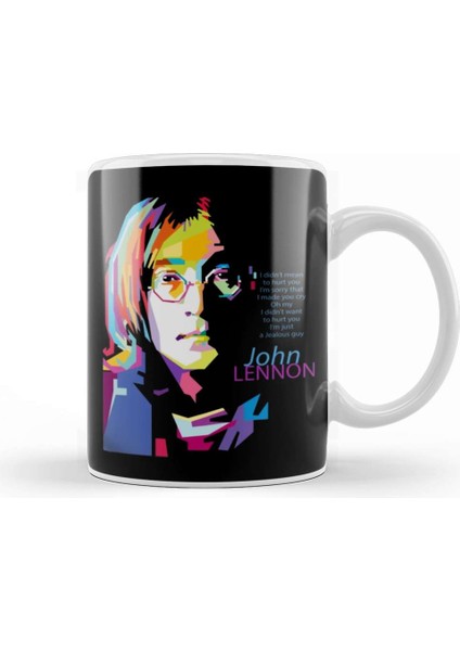 John Lennon Pop Art Kupa Bardak Porselen