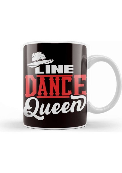 Line Dance Queen Line Dancer Cowgirl Western Country Music Kupa Bardak Porselen