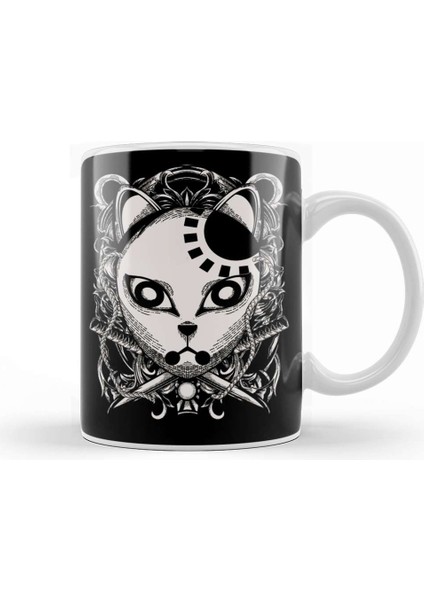 Kimetsu No Yaiba Demon Slayer Engraving Demon Slayer Mask Kupa Bardak Porselen