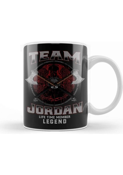 Jordan Name Life Time Member Legend Kupa Bardak Porselen