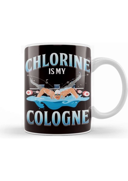 Chlorine My Cologne Swimmer Swimming Pool Swim Water Sports Kupa Bardak Porselen