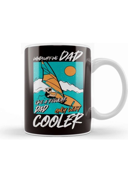 Windsurfer Dad Windsurfing Father Water Sports Surfer Ocean Kupa Bardak Porselen