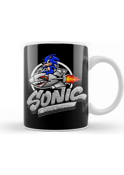 Sonict The Hedgehog Sonic Fly Kupa Bardak Porselen