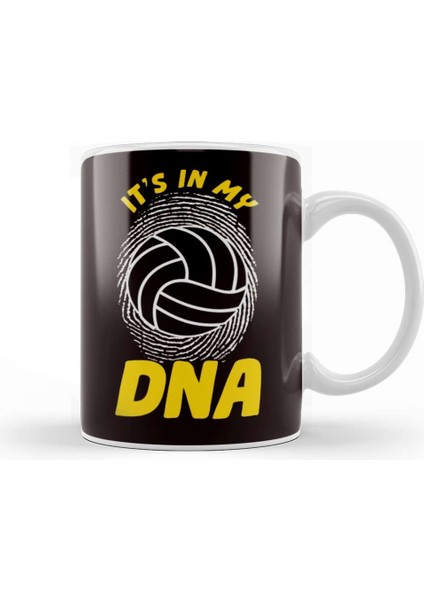 Volleyball Dna Team Coach Beach Volleyball Player Setter Kupa Bardak Porselen
