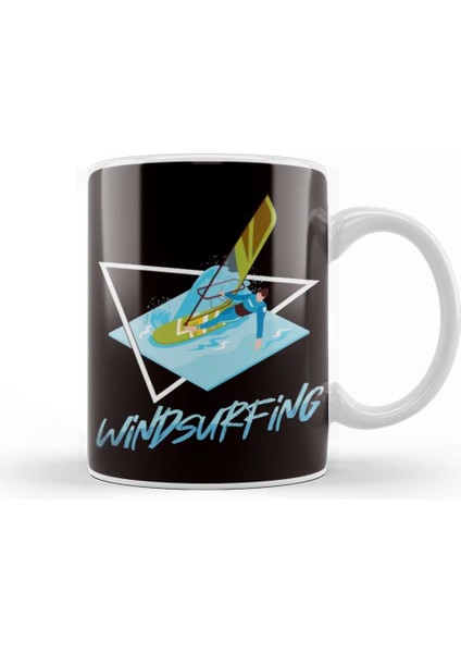 Windsurfing Sailboarding Sailing Windsurfer Water Sports Kupa Bardak Porselen