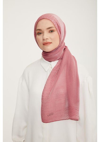Işıltılı Logo Detaylı Şal Koyu Pembe