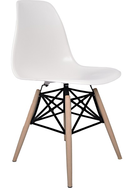 Dorcia Home Eames Plastik Kafesli Sandalye - 2 Adet - Cafe Balkon Mutfak Sandalyesi